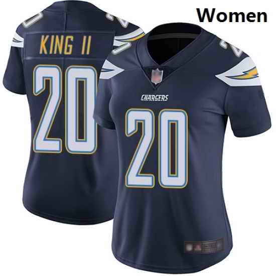 Chargers #20 Desmond King II Navy Blue Team Color Women Stitched Football Vapor Untouchable Limited Jersey
